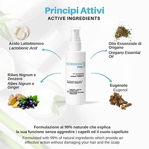 Xoriderm Serum Lotion Spray utile en Cas de Psoriasis et de Dermatite du Cuir Chevelu. Action Apaisante, Hydratante et Normalisante.
