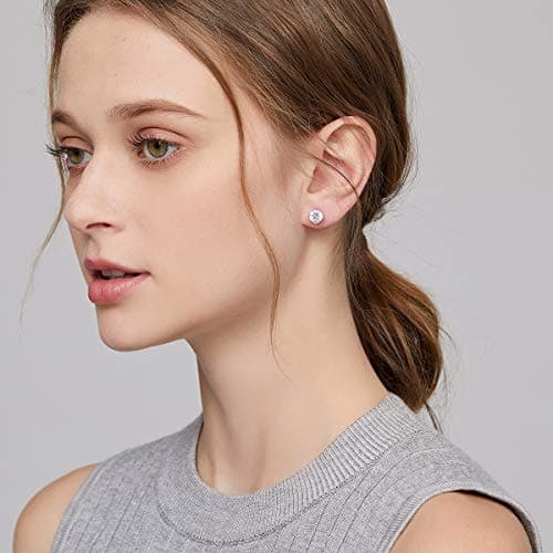 Boucles d'Oreilles Femme Diamant,Boucles d'Oreilles Homme Femme Argent,Boucles d'Oreilles Zircone Cubique Argent,Boucles d'Oreilles CZ,Boucles d'Oreilles Argent Diamant Fausses,Boucle d'Oreille Homme