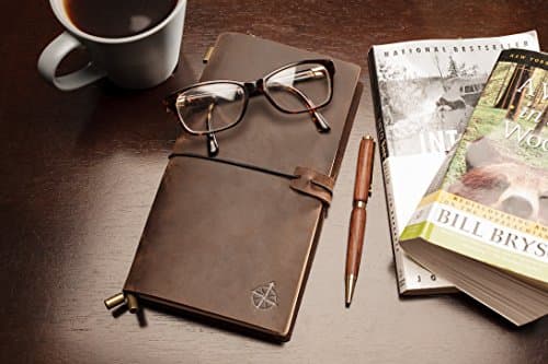 Carnet De Voyage En Cuir - Journal De Voyage Rechargeable Wanderings® - Journal En Cuir Véritable Fabriqué À La Main Pour Écriture, Poètes, Voyageurs, Planificateur De Vie - Inserts Vierges
