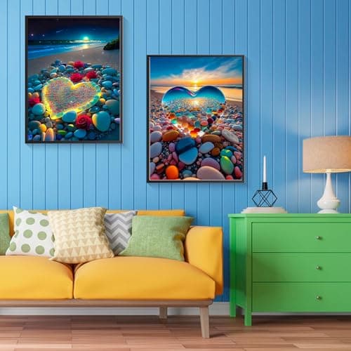 TRUEIN 5D Diamond Art Painting Personnalisé, 30x40cm/12x16in Canevas Kit Complet Adulte Peinture Diamant Artisanat Strass Painting Diamant Painting Stitch pour Adultes, Enfants, Décoration Intérieur