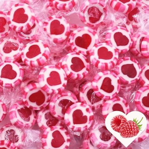 EinsSein Bonbons mariage de coeur rose-rouge-blanc 500g | 140 piéce Dragees coeur | bonbon de décoration de table pour mariage, baptême, anniversaire, communion | cadeaux d'accueil