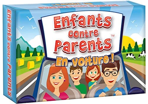 Enfants Contre Parents. en Voiture! Jeu de Voyage Jeux de Société pour Enfants et Adultes Quiz Jeu de Cartes 6 Ans
