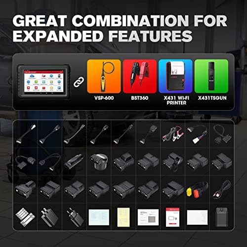 Launch X431 Pros V+ Valise Diagnostic Auto (Identique au X431 V+), Programmeur de clé, Codage ECU, 35+ Reset, AutoAuth pour FCA SGW, OEM Full System Car Diagnostic, Outil de Scan Bidirectionnel