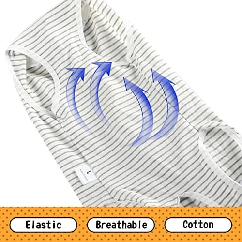 Dotoner Combinaison de Convalescence Professionnelle pour Chat - Chemise de Convalescence chirurgicale pour plaies Abdominales, Bandages, collerette vétérinaire (M, Gris)
