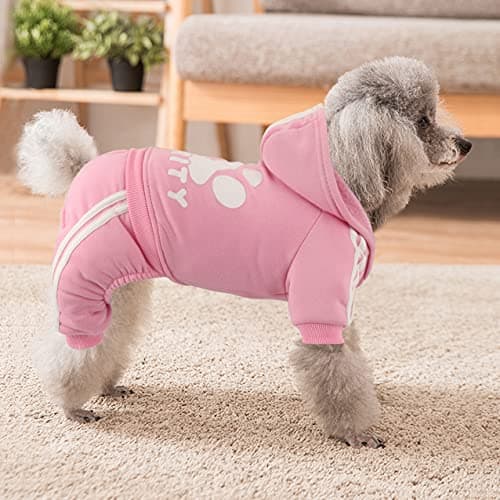 Dolahovy Sweat à Capuche pour Chien Vêtements pour Animaux de Compagnie Pulls pour Chiots Automne Wiver Polaire Chiens Veste Manteaux pour Chihuahua Teddy Petits Chiens Taille Moyenne Chats