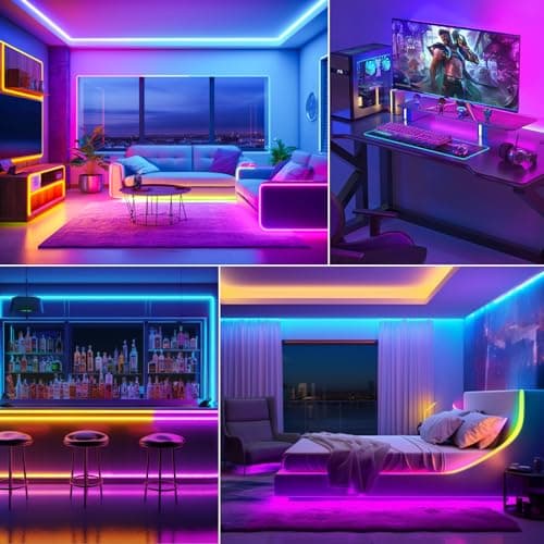 Ruban LED, 10M Flexible RGB Bande LED Decoration Chambre, Bluetooth App Contrôle Synchroniser avec Rythme de Musique, Led Chambre pour Gaming Room, Plafond, Mariage, Fête, Cuisine, TV, Bureau