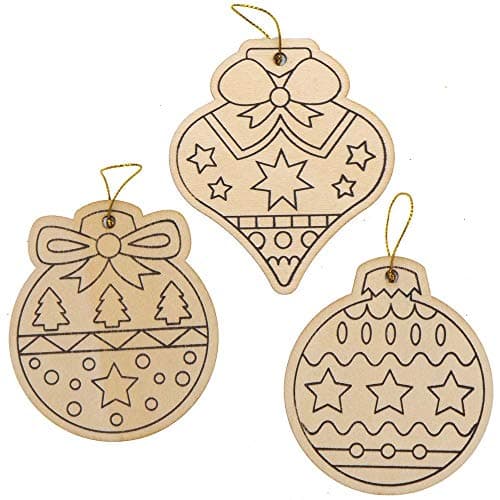 Baker Ross AX527 Décoration De Boules De Noël Bricolage pour Enfants - Paquet De 12, Boules pour Enfants Idéales pour L'École, Les Groupes D'Artisanat, L'École du Dimanche, L'Artisanat À Domicile