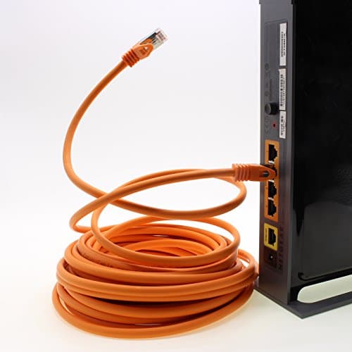2,0 m - orange - lot de 5 câbles réseau CAT.7 câble patch SFTP PIMF LSZH câble Gigabit Lan 10Gb s câble brut cat7 avec connecteur RJ45 Cat6a compatible avec CAT5 CAT6 cat7 cat8