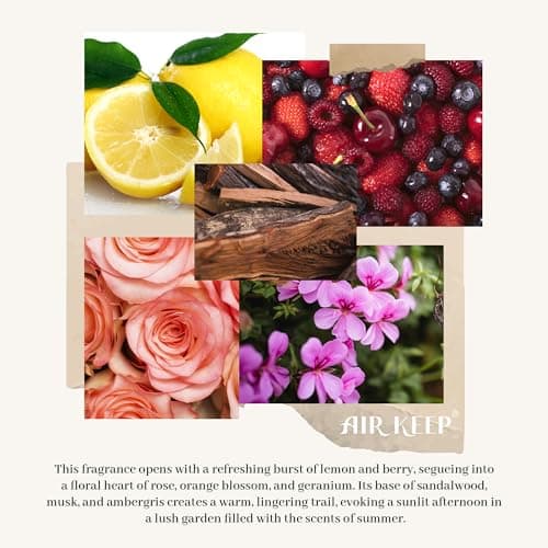 Airkeep Diffuseur de Parfum Clean Linen, Diffuseur Parfum Maison avec 8 Bâtonnets Diffuseur Parfum, Decoration pour Chambre, Salon, Salle de Bain, Bureau, 100ml