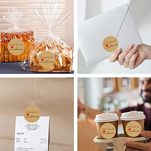 Lot de 500 autocollants cadeaux, étiquettes autocollantes, 1,49 pouces, autocollants de Noël, étiquettes de confiture, étiquettes pour bricolage, pâtisserie, enveloppe, sacs cadeaux, décoration