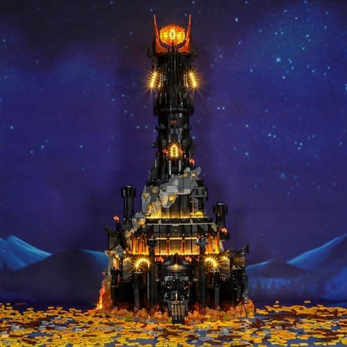 BRIKSMAX Kit d’éclairage à LED pour Lego Icons Le Seigneur des Anneaux : Barad-dûr - Compatible with Lego 10333 Blocs de Construction Modèle- Pas inclure l’Ensemble Lego