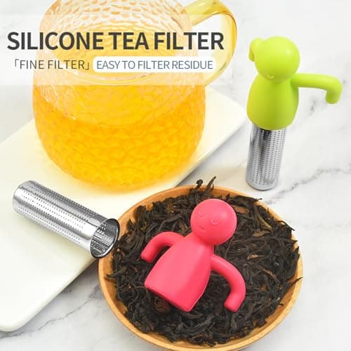 3 Pièces Boule à Thé Infuseur à Thé Inoxydable 304 et Silicone, Ultra Fine en Acier Inoxydable Feuille Boule de thé infuseur,Pour feuilles de thé en vrac, theiere, tasse, mug