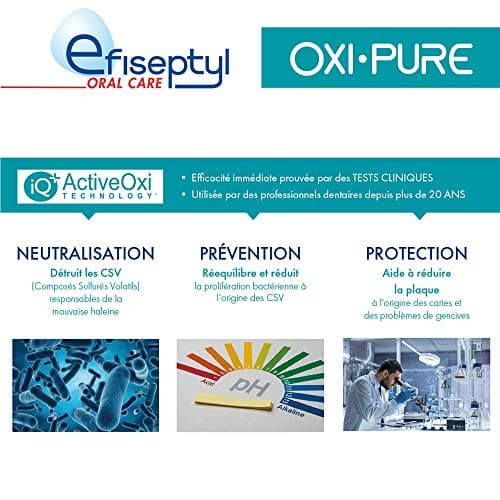 Efiseptyl - Spray Buccal Protection Halitose Oxi-Pure - Haleine Fraîche 12h - Efficacité Prouvée - Sans Sucre et Sans Alcool - 9 ml