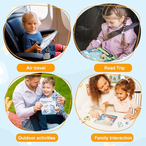 ASTARON Coffret de Jeu de Puzzles magnétiques pour Tout-Petits, Jeu éducatif de Voyage en Avion pour Les Enfants, avec 2 scènes et 38 Casse-tête magnétiques Cadeau d'anniversaire pour Les Enfants