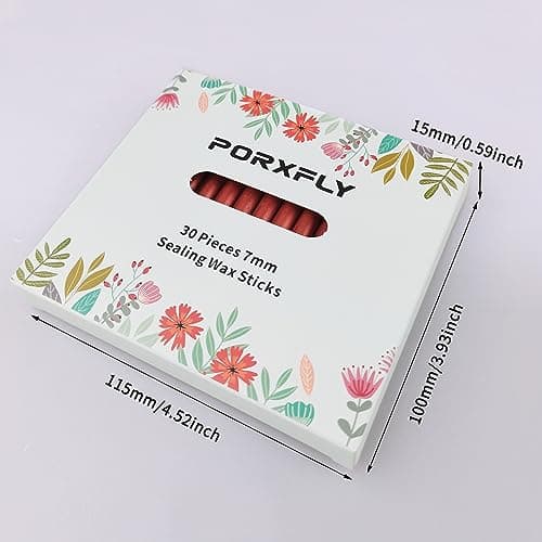 30 pièces 7mm bâtons de cire pour pistolet à colle,PORXFLY Mini bâtons de cire pour cartes, enveloppes, invitations de mariage, emballage de cadeaux, emballages de vin (Glod)