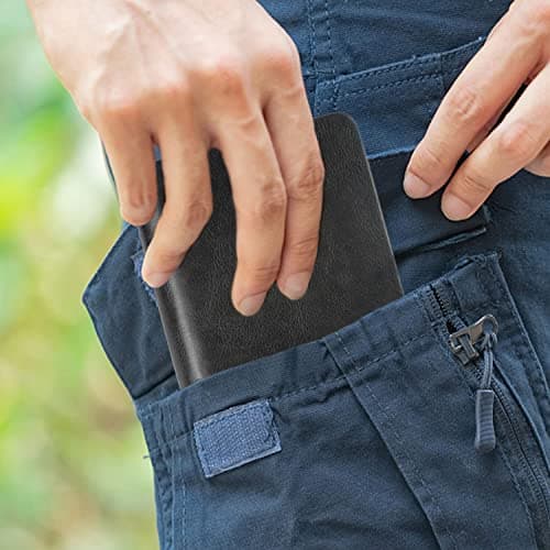 LERANXIN Petit Carnet, Cahier de Poche A7, Mini Classeur 6 Anneaux, Confortable à Tenir Cahier Page Blanche, Bloc Notes à Feuilles Mobiles avec Papier Rechargeable