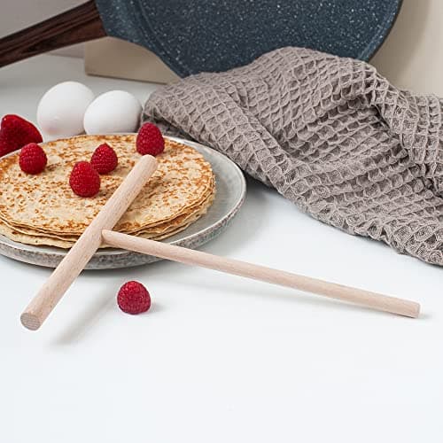 HOFMEISTER® Répartiteur de pâte à crêpes en bois - Répartiteur pour pâte à galettes et crêpes, étale la pâte de manière très fine et uniforme, pas de rayures sur la plaque de cuisson, 22 cm