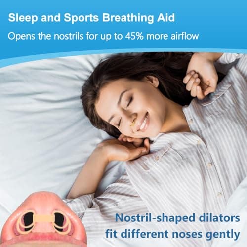 WoodyKnows Dynamic Nasal Dilators | Sleep Sports Breathing Aid | Soft Comfortable Nose Vents | Improve Breathe Airflow | Snoring Congestion Relief | Right Anti Snore Solution(Trial XS/S/M/L)