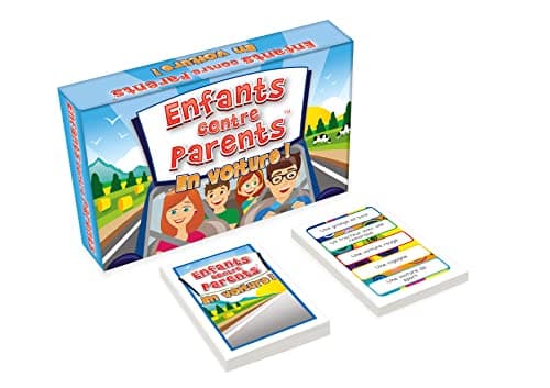 Enfants Contre Parents. en Voiture! Jeu de Voyage Jeux de Société pour Enfants et Adultes Quiz Jeu de Cartes 6 Ans
