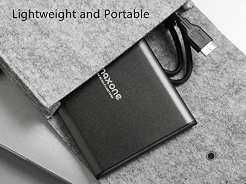 Disques durs externes 500Go - 2.5'' USB 3.0 Ultra Fin Tout-Aluminium Stockage HDD pour Xbox One, PS4, PC, Mac, Laptop, Ordinateur de Bureau/ Portable, Wii U, TV, Windows(Gris)