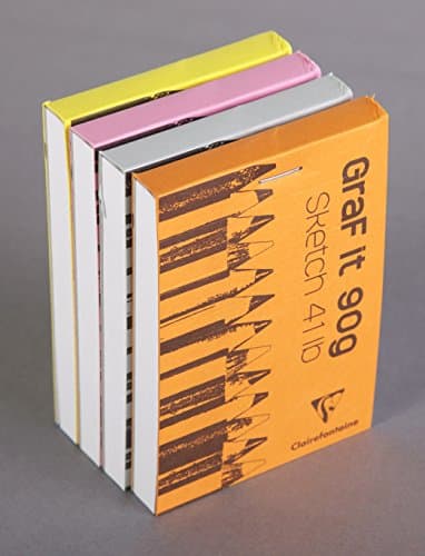 Clairefontaine 96691C Bloc Agrafé GraF'it - 80 Feuilles Papier Dessin Croquis - Réglure pointillés DOT - Feuilles Détachables - A4 21x29,7 cm 90g - Couverture Blanche