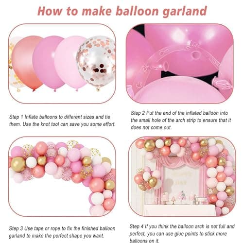 Decoration Anniversaire 1 an Fille,Ballon Anniversaire 1 an fille, Ballons de Baudruche Rose,Deco Anniversaire Fille 1 an,Décoration Anniversaire Fille,Déco Anniversaire 1 an,Ballons Anniversaire Bebe