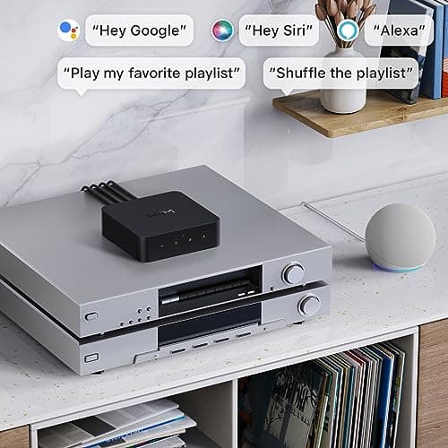 WiiM Pro Récepteur AirPlay 2, Google Cast Audio, Streamer Multi-pièces WiFi, Compatible avec Alexa, Siri et Google Assistant, Diffusion Audio Haute résolution à partir de Spotify, Amazon Music, Tidal