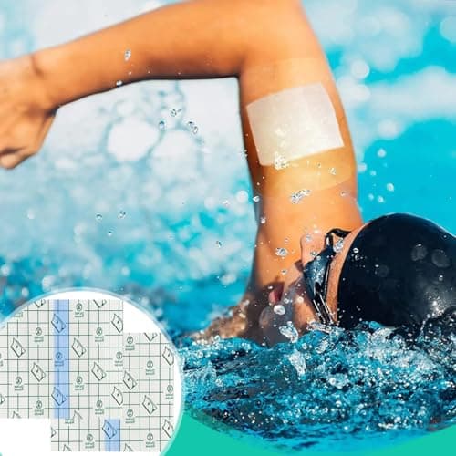 PRAOFRT 50 Pièces Pnsements waterproof Bandage Transparent Imperméable, Pansements Médicaux Transparent Imperméables Film Adhésif(10 * 10CM)