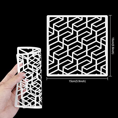 OOTSR 16 Pièces Pochoir de Peinture en Plastique, Pochoir Dessin Peinture Pochoirs de Peinture Réutilisables pour DIY Scrapbooking Bois Meubles Mur Maison Décor