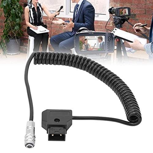 Cordon d'alimentation de la caméra, câble CC à 4K 2 Broches Pièces de Rechange pour caméra Blackmagic Pocket Cinema 4K / Gold Mount V Mount Battery P Tap