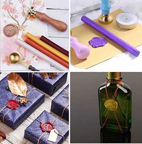12 bâtons de cire à cacheter pour pistolet à colle pour cachet de cire,PORXFLY Seal Wax Sticks Idéal pour les enveloppes de cartes, les emballages cadeaux, les invitations de mariage (Rose rouge)