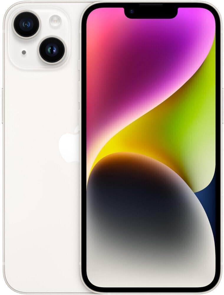 Apple iPhone 14, 128 Go, Lumière Stellaire (Reconditionné)