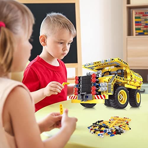Jeu de Construction STEM pour Garçons et filles de 6 7 8 9 10 ans, 2 en 1, Technic Truck Airplane, 361 PCS Kit de Blocs Créatifs Jouets éducatifs Cadeau pour Enfants