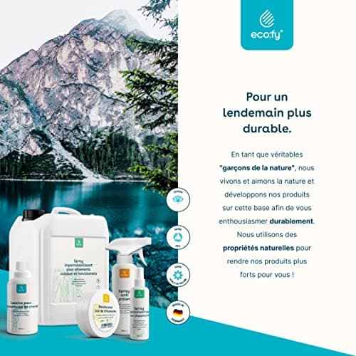eco:fy Lessive pour vêtements d'extérieur - Vêtements fonctionnels - Vêtements de sport - Végétalien - Lessive spéciale - Textiles fonctionnels - Goretex Sympatex (0,5 litre)