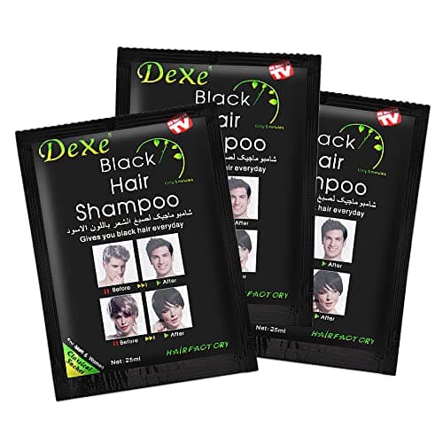 YUOLITA 10 PCS Shampooing Cheveux Noirs pour Hommes Femmes, Teinture Instantanée Cheveux Shampoing aux Ingrédients Naturels Dure 30 Jours Shampooing Teinture Cheveux