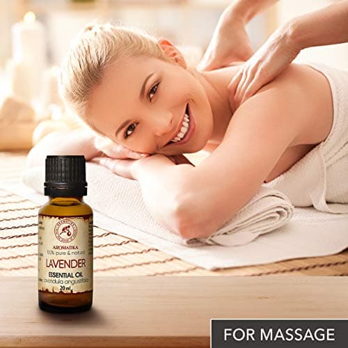 Huile Essentielle de Lavande - 20ml - Lavandula Angustifolia pour Diffuseur - Aromathérapie - Pure et Naturelle - HE Lavande - Visage - Sauna - Détente - Apaisant - Bon Sommeil - Entretien des Tissus