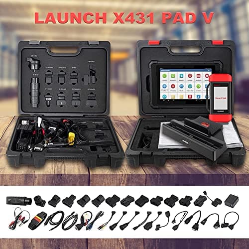 Launch X431 Pad V J2534 Outil de reprogrammation, Programmation et Codage en Ligne du calculateur, systèmes complets, Carte topologique, Test Actif, Plus de 60 Services, CANFD/DOIP,Mise à Jour 2 Ans