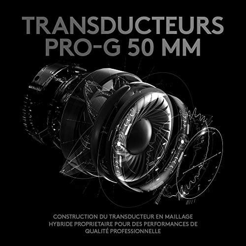 Logitech G PRO X Casque filaire gamer Over-Ear avec Micro BLUE VO!CE, DTS Headphone:X 7.1, Transducteurs PRO-G 50mm, Son Surround 7.1 pour Gaming Esport, PC/PS/Xbox/Nintendo Switch - Noir