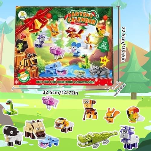 Bloc de Construction Noël pour Enfants 2024, Bloc de Construction de Noël 2024 DIY, Noël 2024 Bloc de Construction D'animaux, Noël 2024 Jouet de Construction pour Enfant, Jouet de Construction Noël