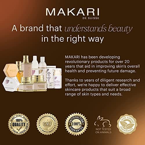 Makari Classic Glycérine Éclaircissante au Caviar 5.1fl.oz – Gel-Crème hydratante et éclaircissante pour le corps – Soins quotidien hydratants anti-âge, cicatrices acnéiques, décolorations et rides