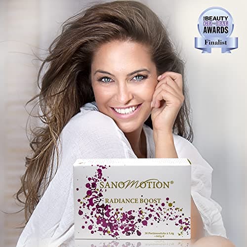 Sanomotion 5000mg collagène poudre. BOOST collagene et acide hyaluronique, antirides, force des ongles, des cheveux, et immunitaire. Collagene peptide + vitamine C B E zinc biotine x30 paquet mensuel