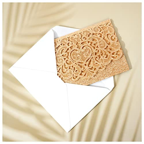 Vicloon Carte de Voeux 3D Pop-Up, Carte Mariage 3D avec Enveloppe, Carte Anniversaire Carte Cadeau de Félicitations pour Couple Amoureux, Marié Mariée, la Saint-Valentin (Pomme Or)