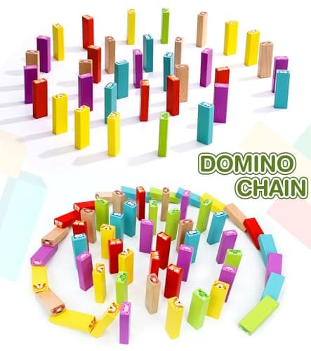 COOJOMMY Empilables Tour en Bois Jouet Enfant 3 Ans | Anniversaire Cadeau Enfants 3 4 5 6 Ans+ | Jeux de Société Adulte Famille | Jeux Educatif 3 à 9 Ans