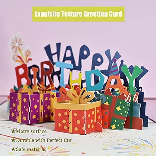 Carte Invitation Joyeux Anniversaire Fille Carte Cadeau Homme Garcon Femme, 3D Pop Up Happy Birthday Carte De Joyeux Anniversaire Voeux Sautant Pour Vos Amis Et Amoureux De La Famille