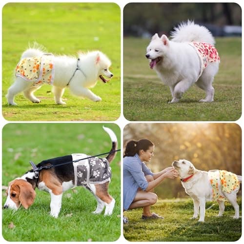 UFO PET Culotte Chiennes Chaleurs S Réutilisables, Couche pour Chien Femelle Lavables (Lot de 3), Culotte très Absorbantes pour Chien avec Fermeture Forte et Flexible