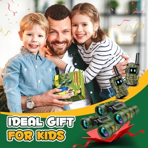 Dislocati Jouet Exterieur Enfant 3-9 Ans Garçon Fille, Talkie Walkie Enfants Cadeau Enfant Garcon 3-9 Ans Jumelles Enfant Jeu Exterieur Enfant 3-9 Ans Walkie Talkie Kit Exploration Enfant