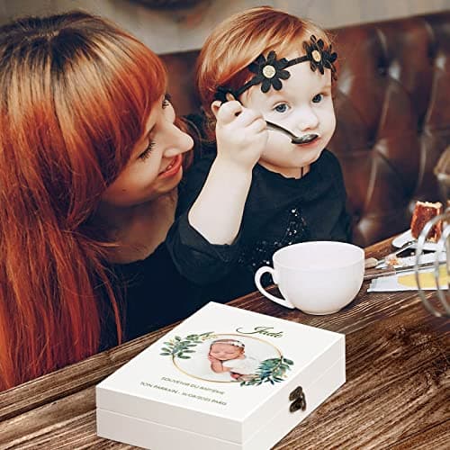 Maverton Set de couverts de table avec prénom dans boîte en bois imprimée - Thème Animal - Cadeau bapteme personnalisé - Couvert bebe - Couvert enfant - Cadeaux bébé - Coutellerie gravée - Photo 5