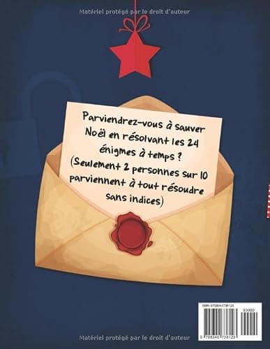 Calendrier de l'Avent Escape Game 2024: Résolvez 24 énigmes et sauvez Noël. Une activité divertissante pour toute la famille. Pour les adultes et les enfants à partir de 8 ans (édition en couleur)