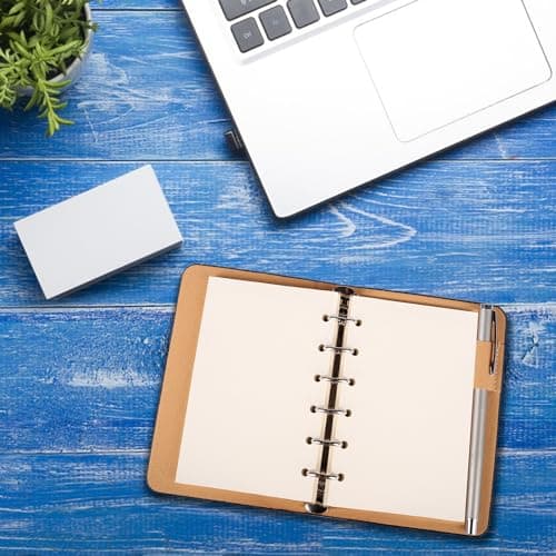 RNHDLY Mini Carnet, Carnet de Poche, Petit Carnet de Notes Ring Binder, Petit Carnet de Notes de Poche, Classeur Budget a7 pour L'école, Le Bureau, L'écriture