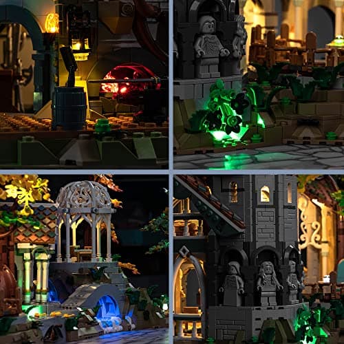 Kit d'éclairage LED compatible avec Lego 10316 The Lord of The Rings Rivendell (pas de modèle), kit d'éclairage décoratif pour The Lord of The Rings Rivendell